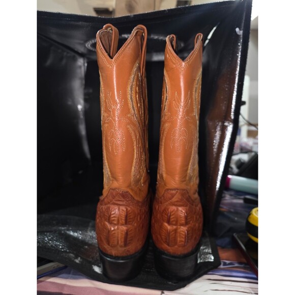 Vintage Botas Paisa Crocodile Print Cowboy Boots – Men’s Size 7.5 Handmade